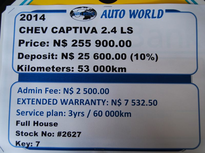 Chevrolet Captiva 2.4 LT in Namibia